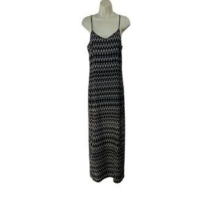 Flynn Skye Revolve Maxi Dress Size 1 / Small Open Back Black White Satin